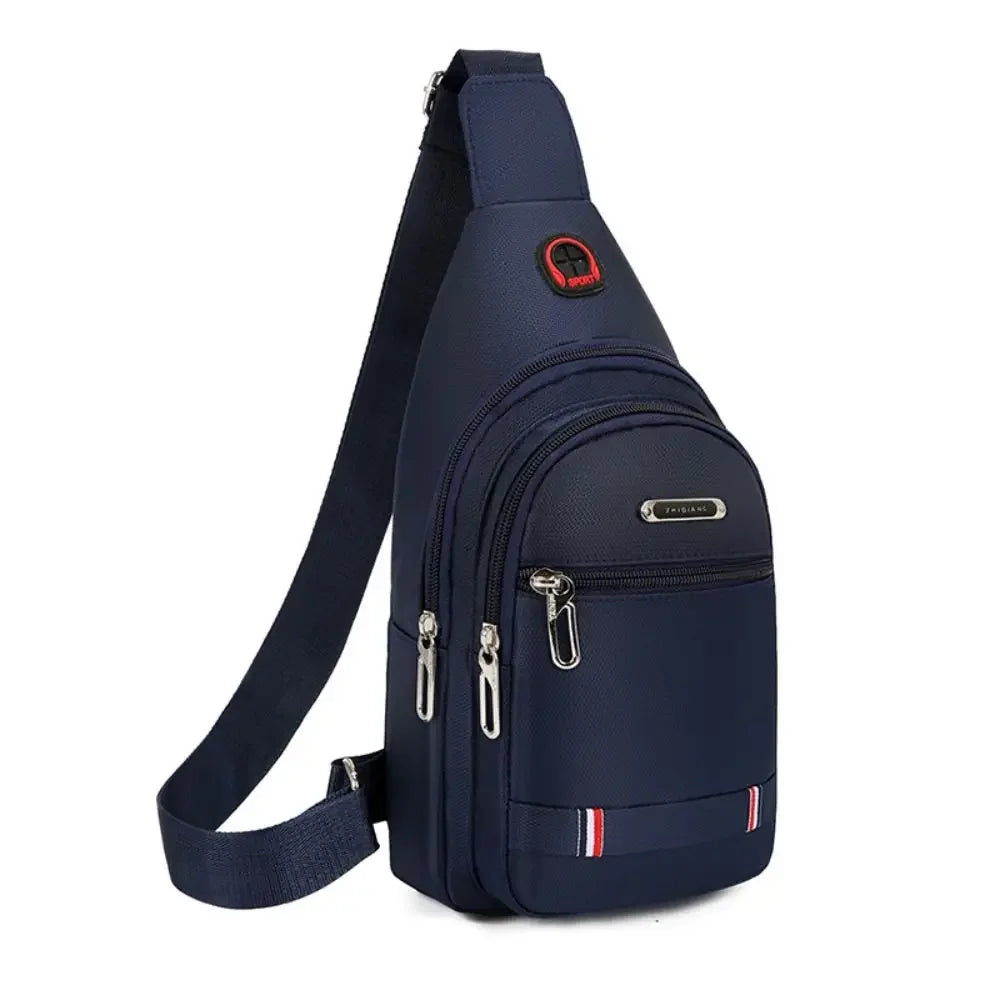 Black Grey Brown Men Messenger Bags New Rectangle Oxford Cloth Men Crossbody Bag USB Charge Shoulder Bag Male 3 Zipper Bag